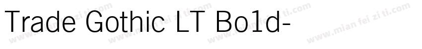Trade Gothic LT Bo1d字体转换